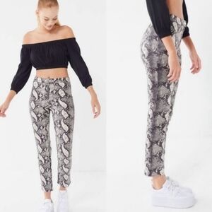URBAN OUTFITTERS Faux Leather snake skin pants. NWOT Size 2